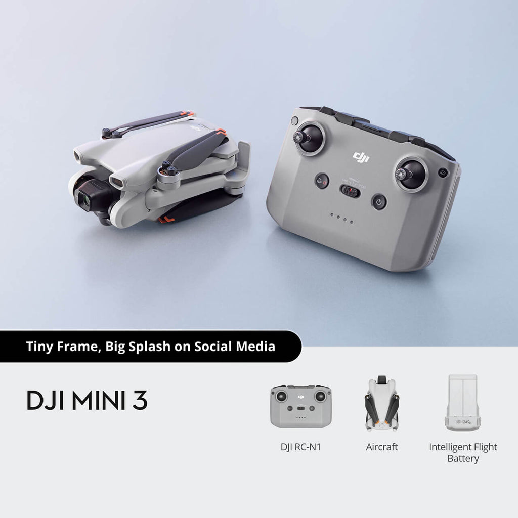 (New) DJI Mini 3 (DJI RC-N1) with controllers and battery